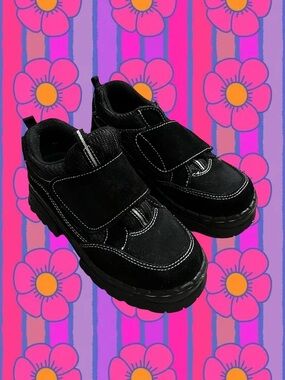 Vintage 90s Black Platform Rave Shoes